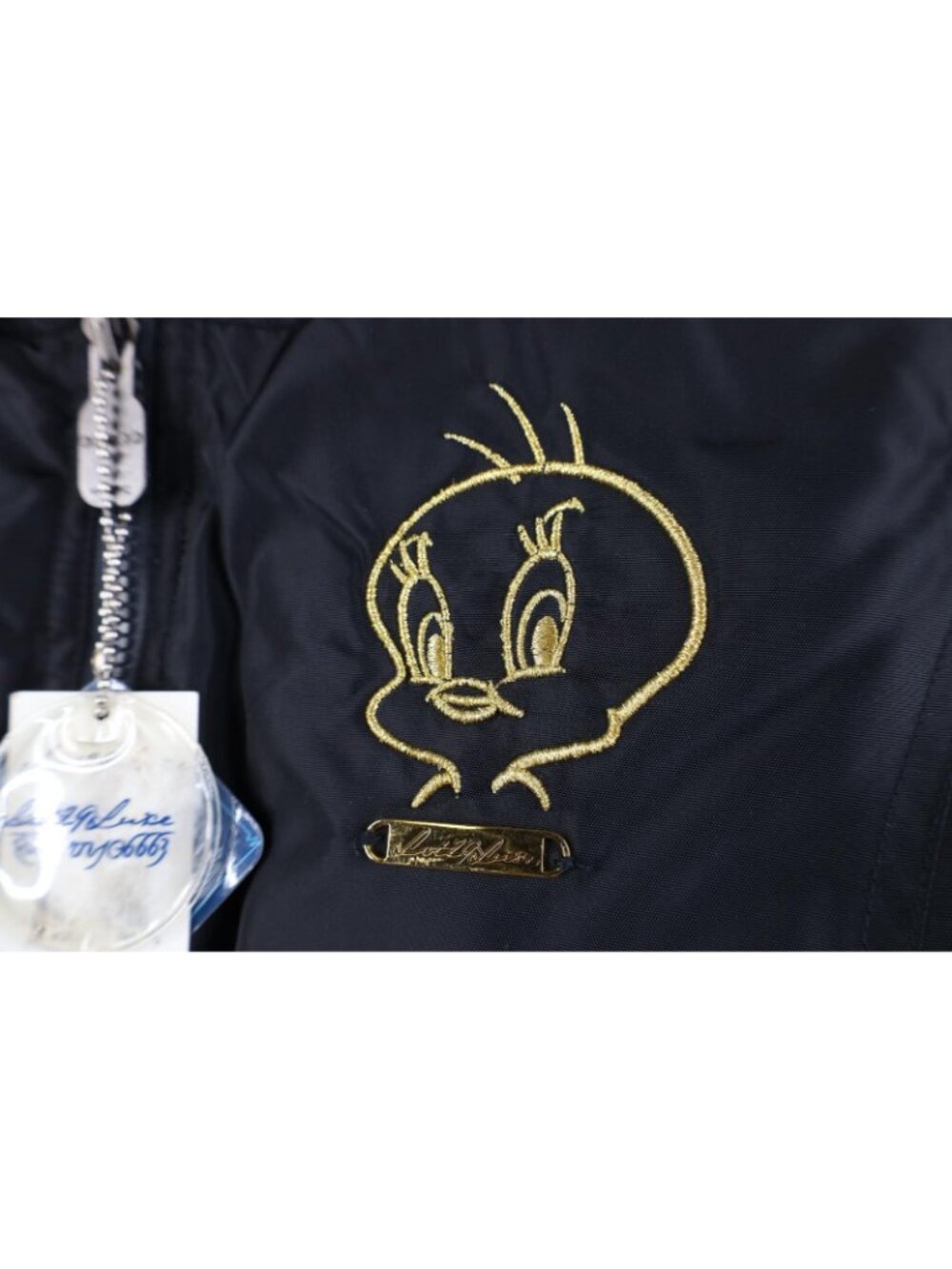 Deadstock Vtg Y2K Lot 29 Womens S Tweety Bird Belted Down Hooded Puffer Jacket - Picture 4 of 16